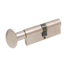 Циліндр дверний Mgserrature 35/45P = 80mm ключ/ручка, 5 ключів, нікель матовий
