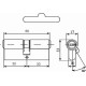 Циліндр дверний ВRUNO 30/30мм ZN англійський 60мм 5 ключів, латунь