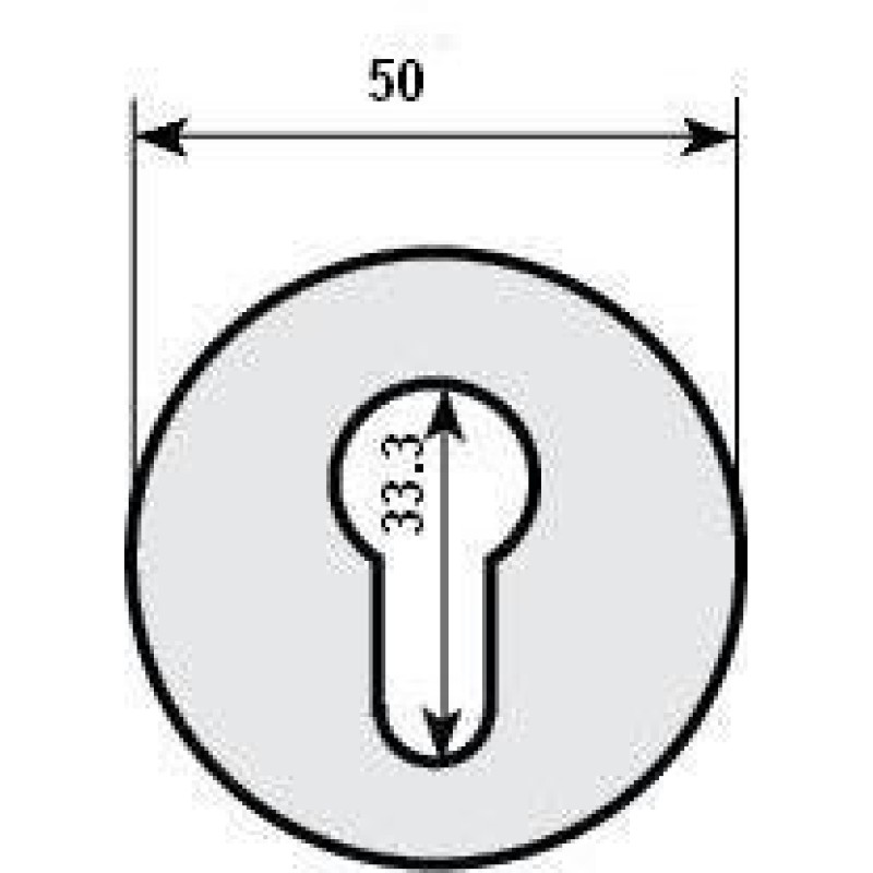 Накладка дверна під ключ RDA Eco plus RD 63 G B хром (26891)