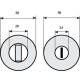 Накладка дверна WC RDA Eco plus RD 69 BZG G хром (26892)