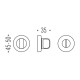 Дверна накладка WC Colombo Design CD 69 BZG G B матове золото (Mach, Peter, Robot, Robotre, Roboquattro) (1071)