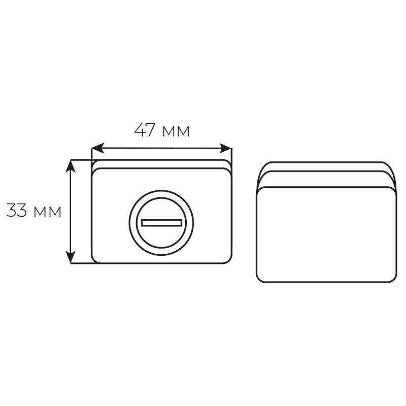 Дверна накладка WC M&T Minimal 087734 Cr-K брашований чорний (53194)