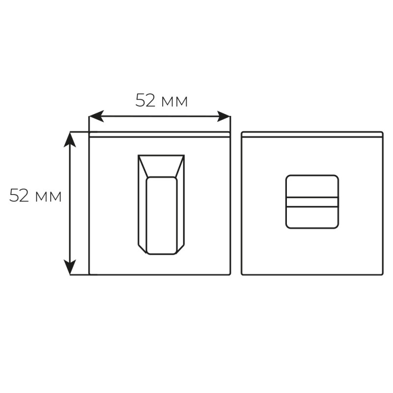 Дверна накладка WC RDA WC-64 Forme Q, Maria матовий хром (55438)
