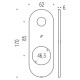 Накладка дверна Blindate PB02 матовий хром (6307)