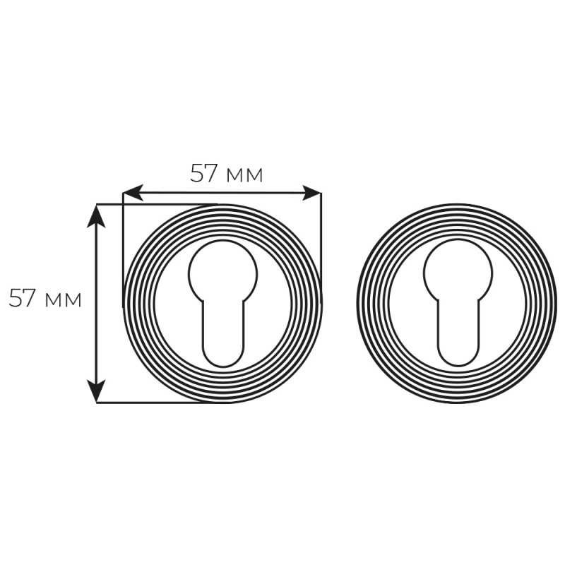 Накладка дверна під ключ Fimet 269 F43 матова бронза (30444)