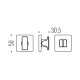 Дверна накладка WC Colombo Design BT 19 BZG хром (Esprit, Fedra) (30349)