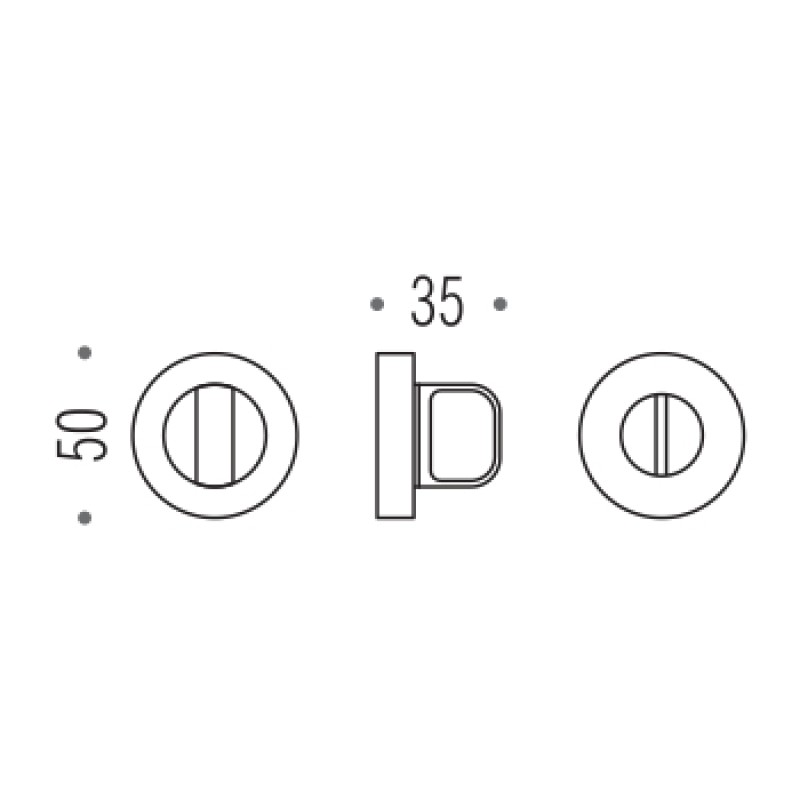 Дверна накладка WC Colombo Design CD 49 BZG G матовий хром (Blazer, Elle, Flessa, Gaia, Gira, Madi, Meta, Milla, Nagare, Olly, Tender, Tool, Twitty,