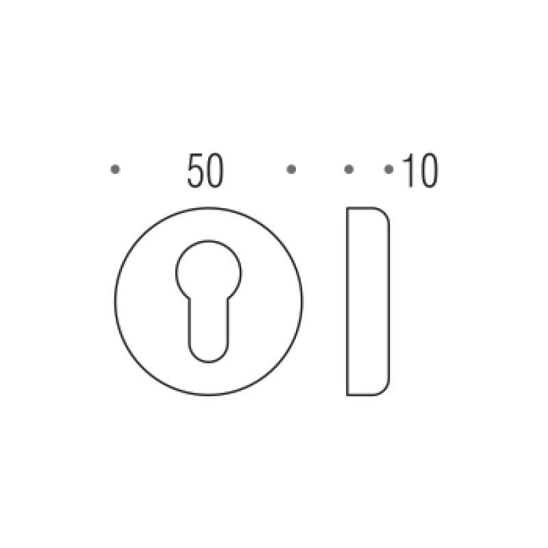 Дверна накладка під ключ Colombo Design CD 63 G B антична латунь (Ida, Mach, Olly, Peter) (18190)