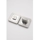 Накладка дверна WC RDA Cube, Sens WC-40 хром/матовий нікель(34776)