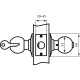 Ручка кнопка Bruno 607 (3587) ET SC матовий хром з ключем (12534)