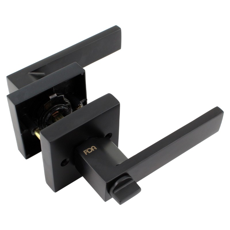 Ручка замок RDA ZN3201 ключ-кноб, матовий чорний
