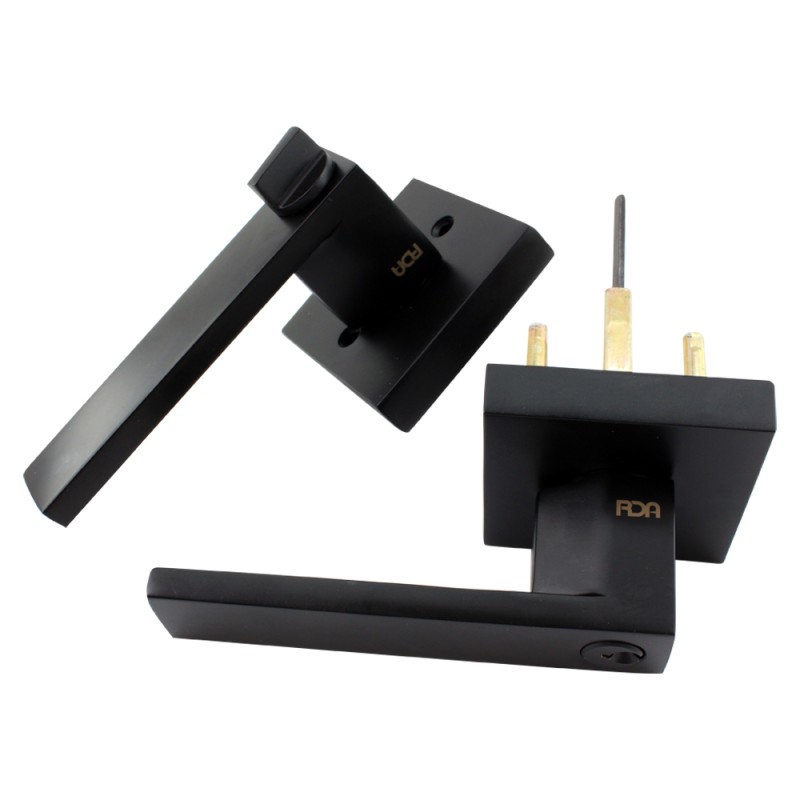 Ручка замок RDA ZN3201 ключ-кноб, матовий чорний