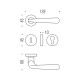 Дверна ручка Colombo Design Robodue CD 51 матовий хром 50мм розетта (24185)