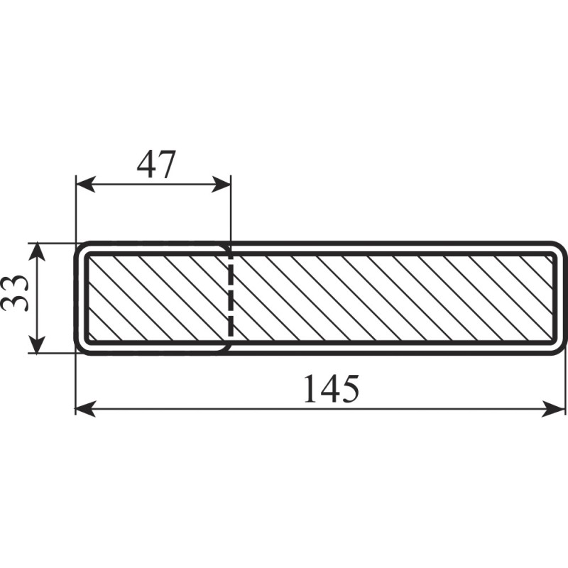 Ручка M&T Maximal 000238 Cr хром під вставку R ф/з