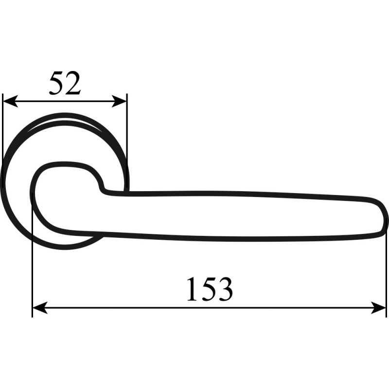 RDA Ручка Smart, матовий хром (квадрат 170мм), (55858)