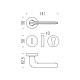 Дверна ручка Colombo Design Roboquattro ID 41 матовий хром (30321)