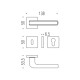 Дверна ручка Colombo Design Tecno MO11 матовий хром, хром (37008)