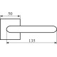 Ручка Fimet 1354-211B F05 Corsa матовий хром R ф/з (47635)