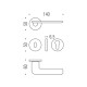 Дверна ручка Colombo Design Slim FF 11 RSB матовий хром ( 26411)