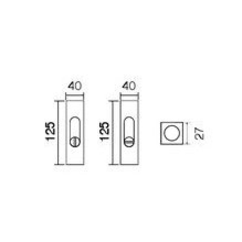 Ручка для розсувних дверей Fimet 3663ac F05 матовий хром комплект (33288)
