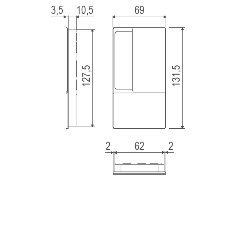 Ручка для міжкімнатних дверей AGB WAVE B300020093 під WC, чорний матовий