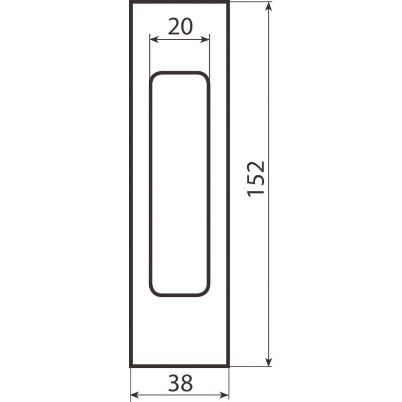 Ручка для розсувних дверей RDA SL-152 SB матова латунь (37928)