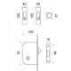 Ручка для розсувних дверей Fimet 3663AR F05 + LOCK + MQ матовий хром комплект (31510)