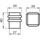 Стопор RDA 1539 AB антична латунь (39871)