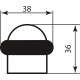 Дверний стопор Colombo Design CD 112 матове золото (2106)