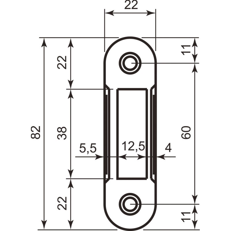 AGB Art. B014029606 Відповідна планка Polaris Easy-Fix ​​1,2 мм нікель (45825)