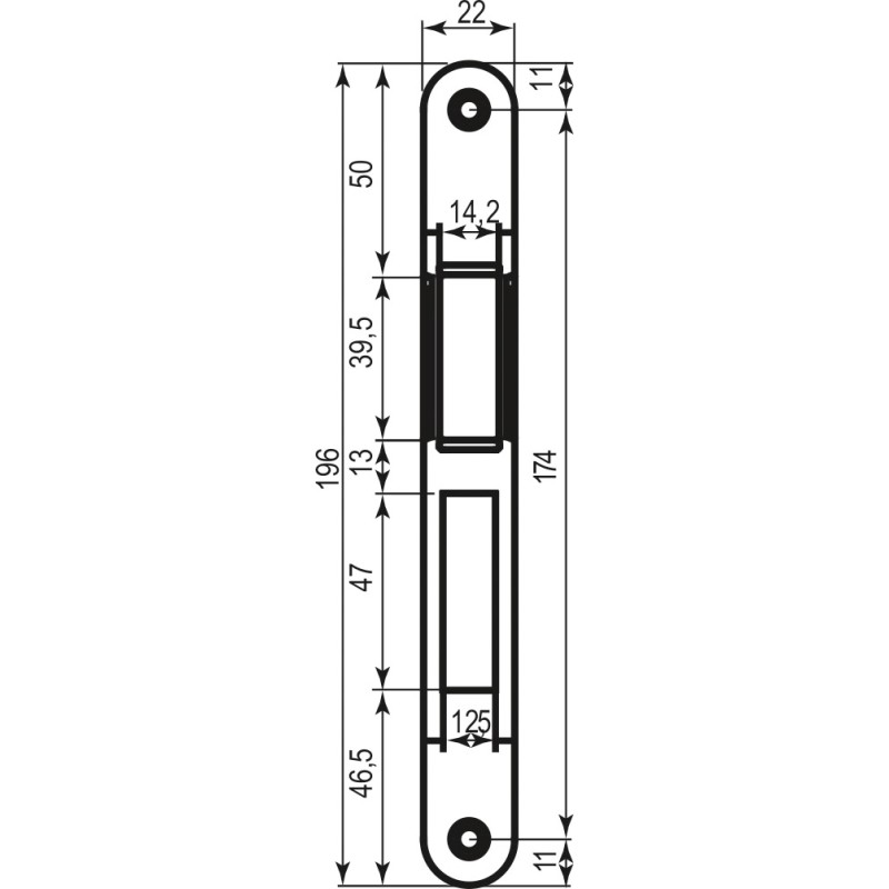 Відповідна планка до механізму AGB Centro Focus B014024006 нікель (36290)