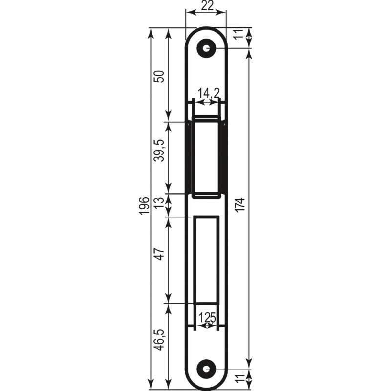 Відповідна планка до механізму AGB Centro Focus B014024034 матовий хром (36291)