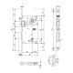 Механізм WC AGB Centro Focus B040065006 нікель 90мм (36287)