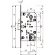 AGB B011025022 Механізм міжкімнатний Mediana Evolution WC антична бронза 96мм (27321)