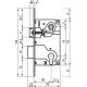 Механізм для міжкімнатних дверей AGB Centr B010255006, нікель, 85мм (437)
