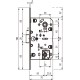 AGB B011025003 Механізм для міжкімнатних дверей Mediana Evolution WC латунь 96мм (15835)