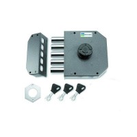 Mottura Art. 30601VD50C5 замок накладний 5-ригелів з натискним циліндром, з ручкою зсередини (5208)