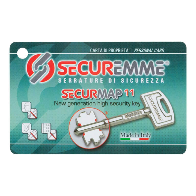 Замок Securemme 2029XAI60XXA65UA 3-ригеля малий, 5 ключів