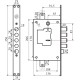 Замок Securemme 2503RCR0328S67 4-ригеля з засувкою під тяги, 5 + 1 ключ, правий