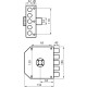 Mottura Art. 30601VD50C5 замок накладний 5-ригелів з натискним циліндром, з ручкою зсередини (5208)