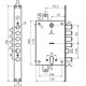 Замок Securemme 2433UCR0328S67 4-ригеля з клямкою і допоміжним замком під євроциліндр, 5 + 1 ключ