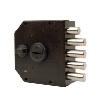Замок накладний Comit Art.CТ0661 4-риг із засувкою сувальдний 5кл