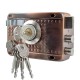Замок накладний Comit Art.CT0671 2риг,сталь,3кл мідь