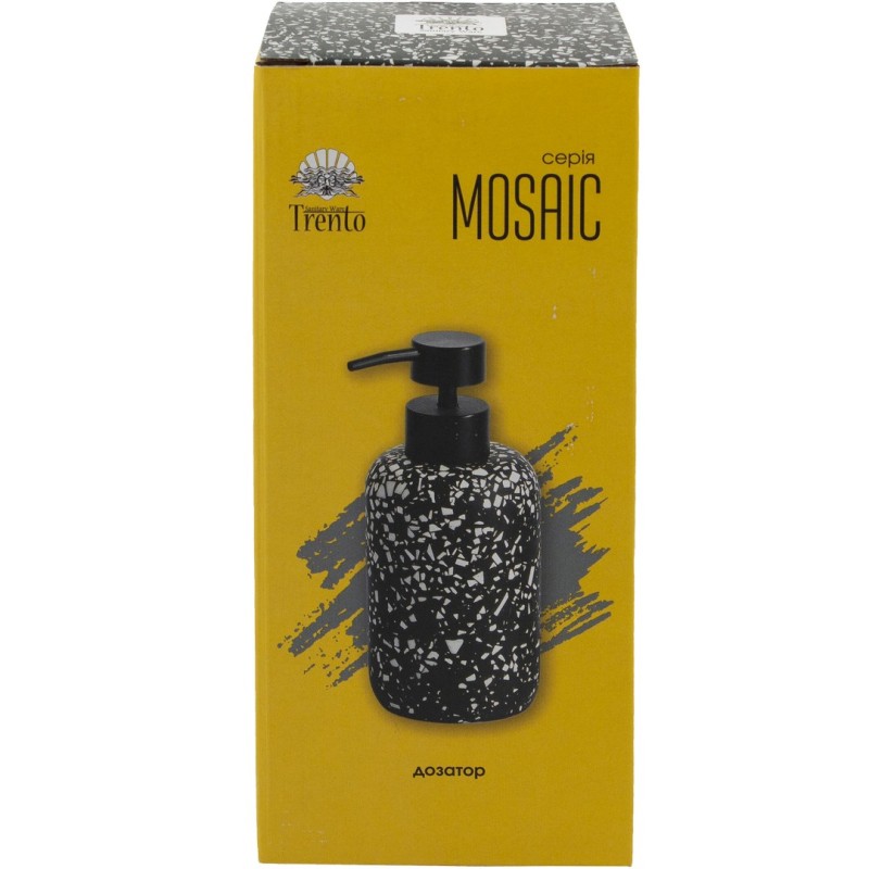 Дозатор рідкого мила Trento Mosaic Black, 200 мл