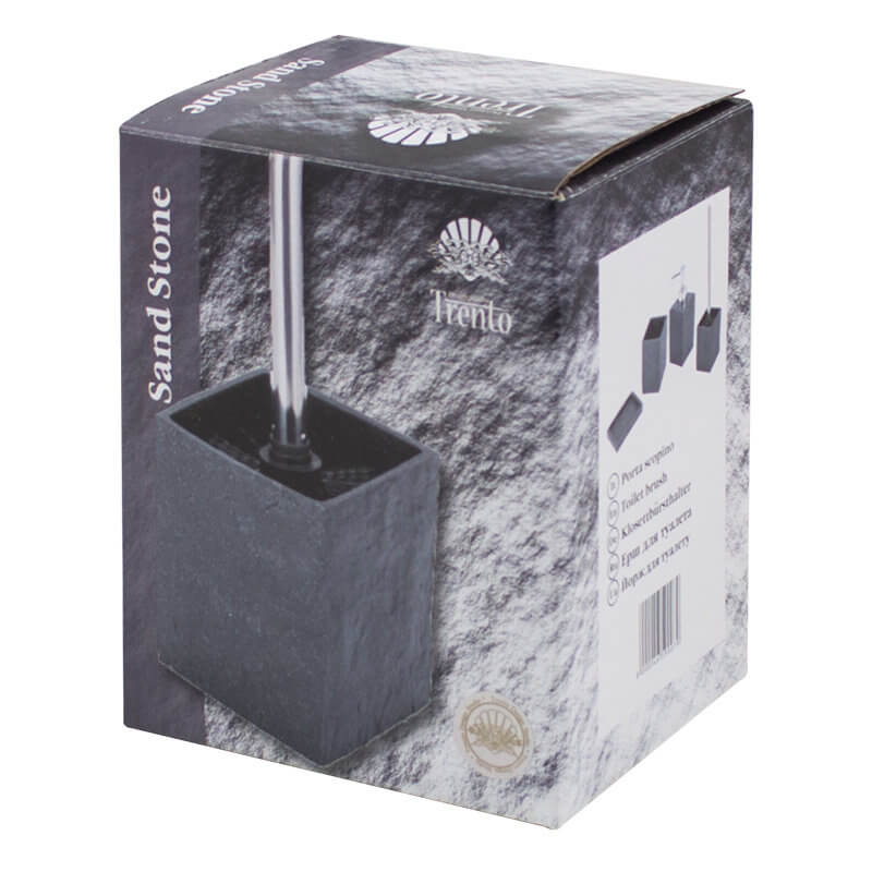 Йоржик для унітазу Trento Black Stone (46590)