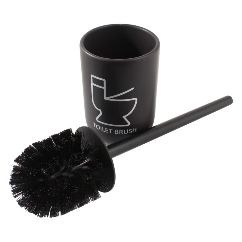 Йоржик для унітазу Trento Bene Black, чорний