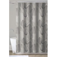 Шторка для ванної або душу Trento Leaves, 180х200, сірий