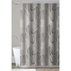 Шторка для ванної або душу Trento Leaves, 180х200, сірий