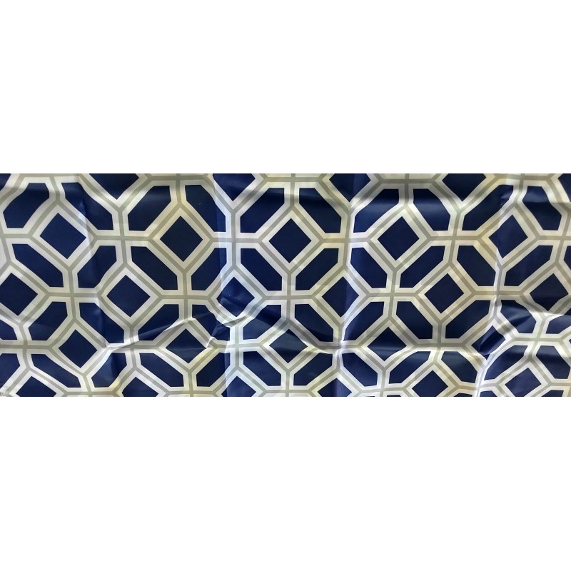 Шторка для ванної або душу Trento Mosaic 180х200, синя з білим
