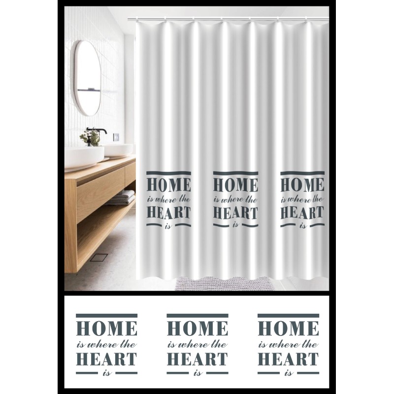 Шторка для ванної або душу Trento Home Heart (46404)